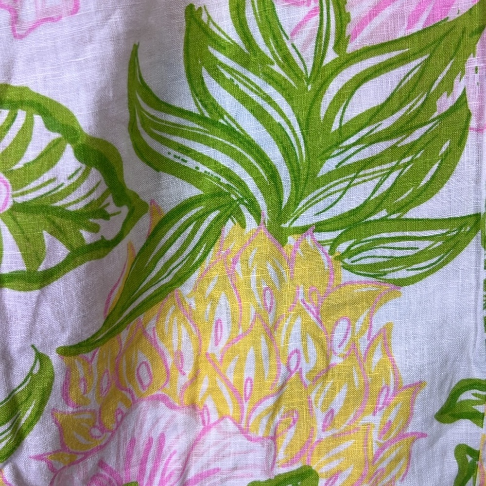 LILLY PULITZER WOMEN’S LINEN PANT SZ M - Picture 3 of 8